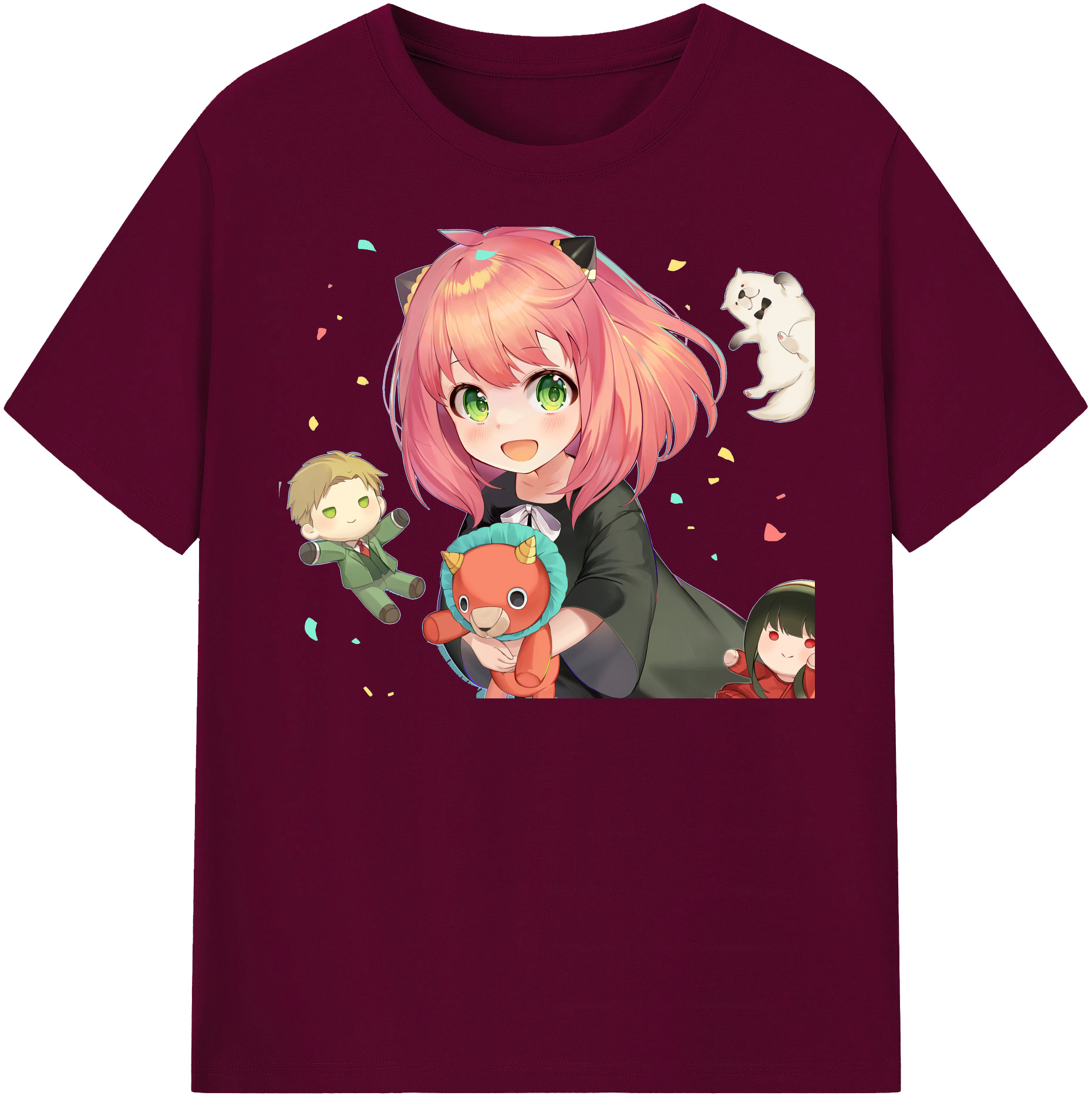 （画像用） SPY×FAMILY间谍家家酒 レディースカジュアルプリントTシャツ（綿100％）